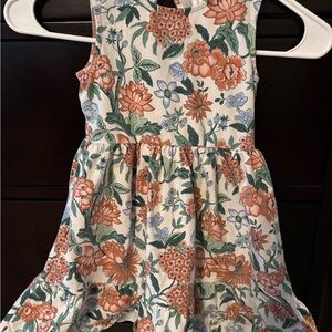 Janie and Jack Floral Print Dress - Pink and Green